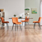 YOUNUOKE Dining Chairs Set of 2 Camel Mid Century Modern Kitchen Chairs Armless - Image 8