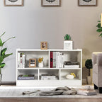 Tangkula 5 Cube Bookcase, 2 Tier Wooden Storage Open Bookshelf, Kid's Playroom - Image 2