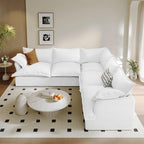 Waterproof Cloud Couch, 5 Seat V Shape Stain Resistant Modular Sectional Sofa - Image 6