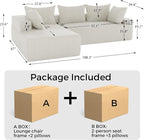 108"Modern Sectional Sofa, Modular Convertible L-Shape Sofas, Upholstered - Image 2