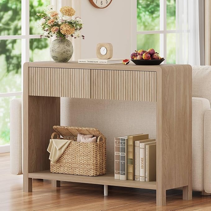 FATORRI Console Sofa Table, Wooden Entryway Table - Image 6