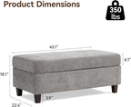 45 Inch Large Storage Ottoman Bench - Image 2