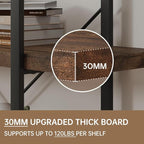 OtterOasis Bookshelf Set, Heavy Duty 4-Tier Industrial Bookcase, 120lbs Shelf - Image 4