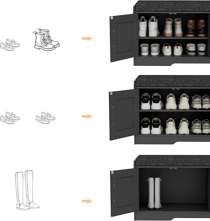 Homleke 2-Tier Storage Bench, Shoe Bench - Image 7
