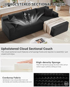 Cloud Sectional Couch, 105 Inch Modular Sectional Sofa - Image 5
