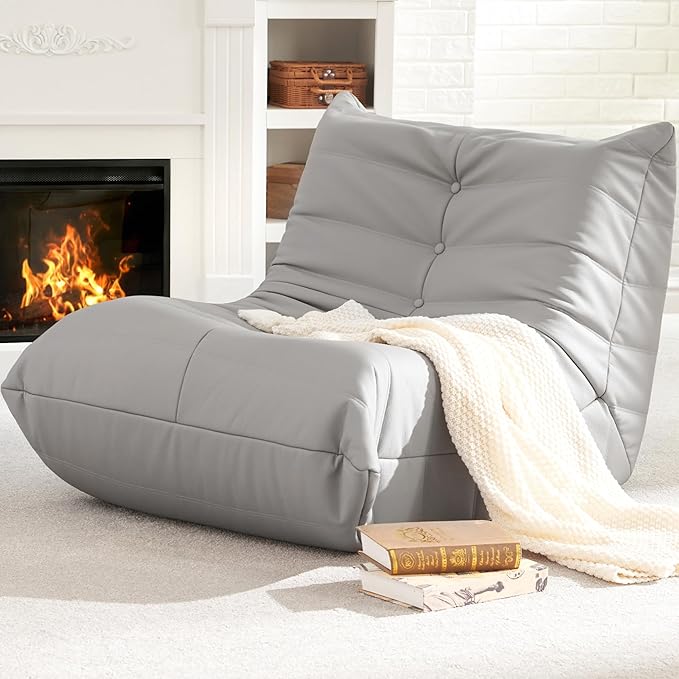 Hobestluk Giant Bean Bag Chair Lazy Floor Sofa, Memory Foam Fireside Sofa by YourHomeDeservesMore