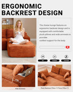 108" Cloud Sectional Couch, Modern Modular Sectional Sofa - Image 6