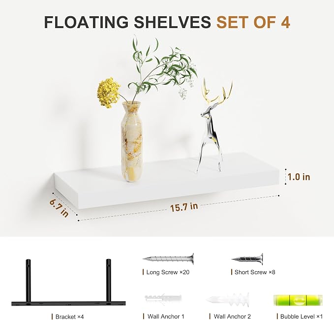 Bellsal Floating Shelves for Wall, Living Room, Bathroom Storage, Book Shelf - Image 3