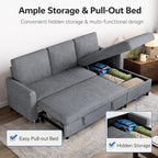 JAMFLY Pull Out Sleeper Sofa Bed - Image 6