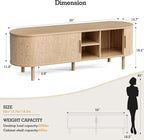 ZttRiee TV Stand for TVs up to 60 Inch, Entertainment Center - Image 3