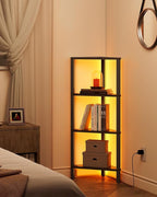 TUTOTAK Corner Shelf, 4-Tier Corner Bookshelf - Image 7