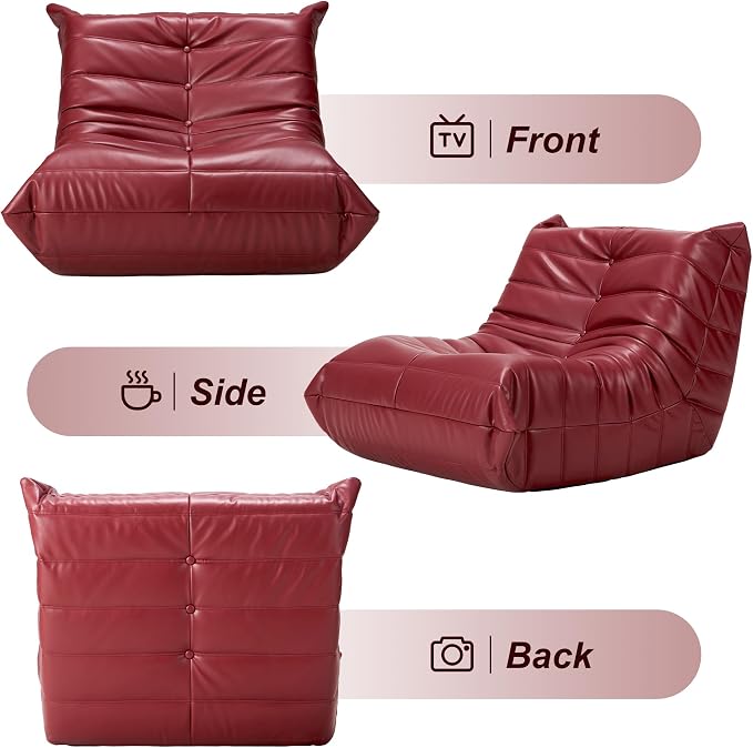 Hobestluk Giant Bean Bag Chair Lazy Floor Sofa, Memory Foam Fireside Sofa - Image 7