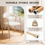 DUMOS Dining Chairs Set of 4, Linen Fabric Upholstered Kitchen Side Chairs - Image 4