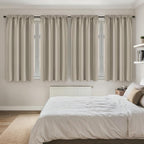MIULEE 4 Panels Set Cobblestone Blackout Curtains 63 Inch Length Bedroom | by MIULEE