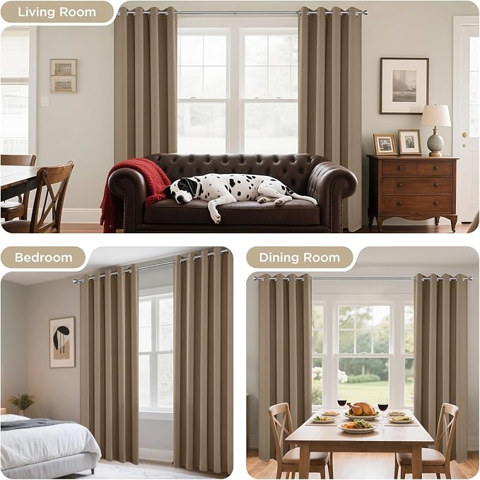 Joydeco Blackout Curtains 90 Inches Long 1 Panel, Thermal Insulated Long - Image 6
