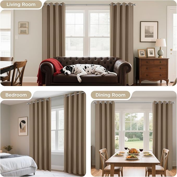 Joydeco Blackout Curtains 95 Inches Long 1 Panel, Thermal Insulated Long - Image 6
