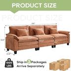 Oprisen 120" Modular Sectional Sofa, Comfy Cloud Couch Sectional, Chenille Sofa - Image 6