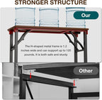 TEMI Small Computer Desk Folding Table - Image 9