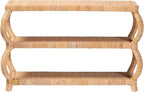 Bali & pari Dalida Bohemian Natural Rattan 3-Tier Console Table - Image 4