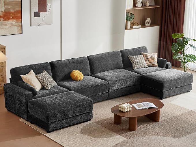 Vipbear 160" Oversized Modular Sectional Sofa, U Shaped Couch Set by VipbearLiving