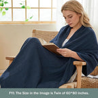 EMME Muslin Blankets for Adults Throw Blanket for Couch Breathable Gauze Soft - Image 3
