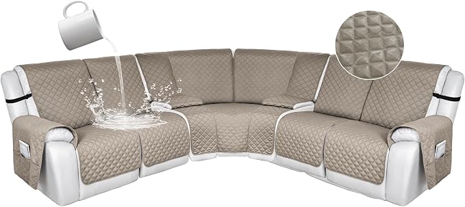 HDCAXKJ 100% Waterproof Reclining Sectional Couch Covers L Shape Recliner Sofa by HDCAXKJ