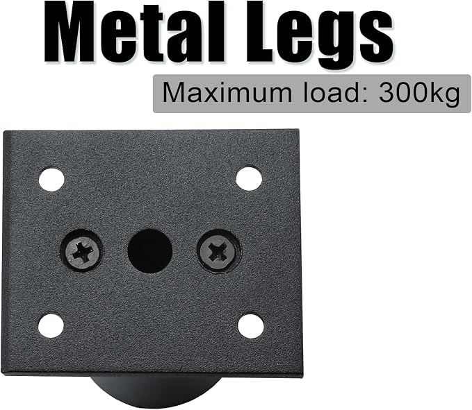 Set of 4 Furniture Legs 2.36 Inch, Adjustable Aluminum Alloy Cabinet Legs - Image 5
