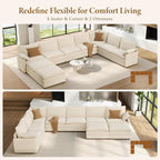 Vesgantti 169" Large Modular Sectional Sofa, Big Comfy Cloud Couch - Image 7