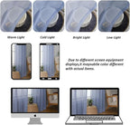 Chyhomenyc Sheer Curtains 63 Inch Length 2 Panels, Denim Blue | Light Filtering - Image 4