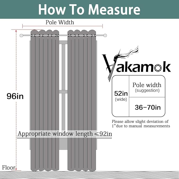 Yakamok Room Darkening Curtains 52x96 inch Length Dark Green-Living Room | 2 - Image 7