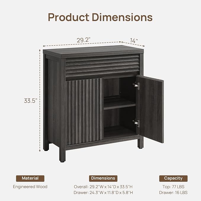 SICOTAS Sideboard Buffet Cabinet - Image 2