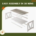 WLIVE Farmhouse Coffee Table, Modern Center Table - Image 8
