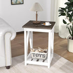 ChooChoo Farmhouse End Table, Rustic Vintage End Side Table - Image 7