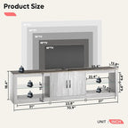 Bestier 70 Inch Led TV Stand for 75 Inch TV Large Entertainment Center Gaming - Image 3