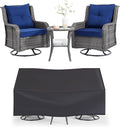 Wumiokio Patio Furniture Sets, 3 Pieces Wicker Outdoor Furniture by Wumiokio
