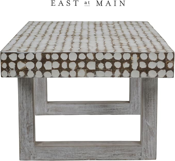 East at Main White Coffee Table – Handmade Accent Table - Image 8