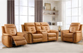 ANJ 3-Piece Faux Leather Power Recliner Sofa Set by ANJ