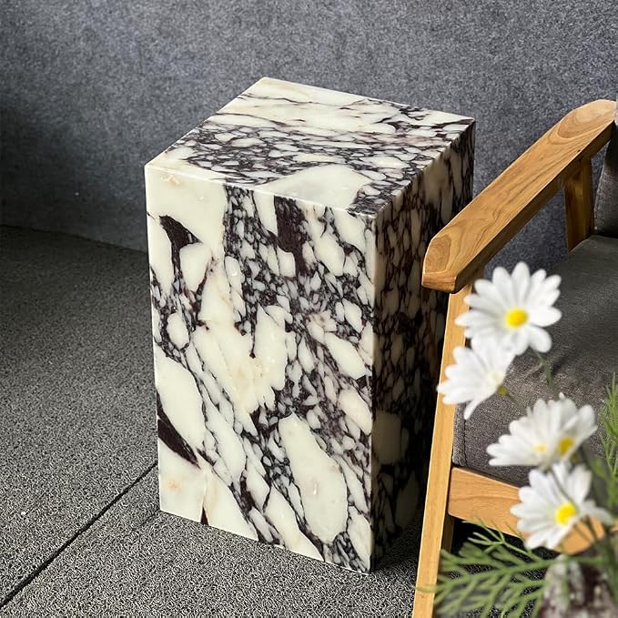 Luxury Marble Side Table, Square End Table - Image 8