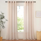 NICETOWN Taupe Voile Sheer Curtains 108 inches Long by NICETOWN