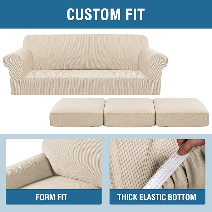H.VERSAILTEX 4 Piece Stretch Sofa Covers - Image 6