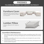 Rattaner 5-Piece Patio Furniture Sofa Set Outdoor Wicker Sectional Couch - Image 7