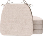 AAAAAcessories D-Shaped Chair Cushions, Machine-Washable Cover, Oatmeal Beige by AAAAAcessories