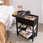 Yoobure End Table with Charging Station, Flip Top Side Table with USB Ports and - Image 9