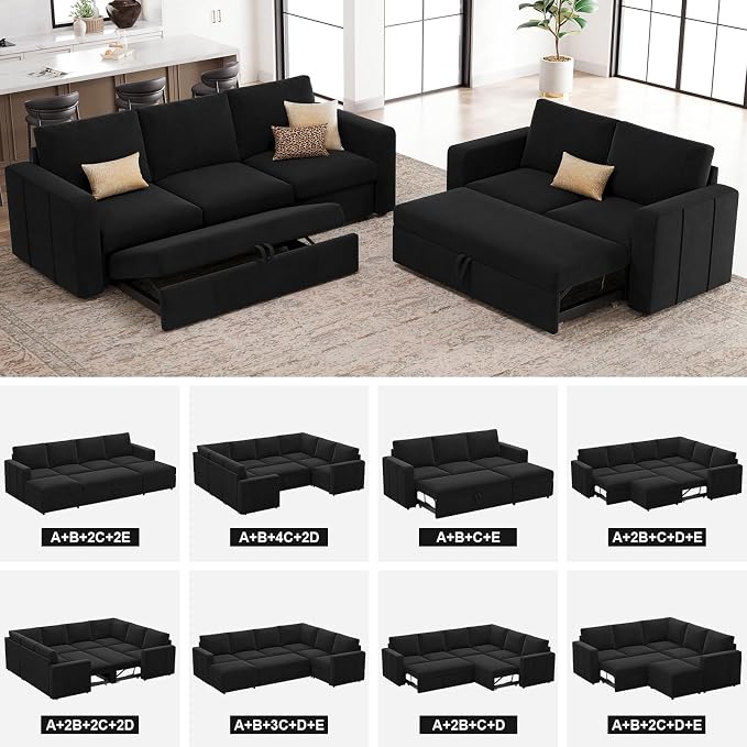 Belffin Modular Sectional Sleeper Sofa - Image 5