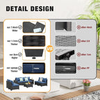 JOYURE 8 Pieces Patio Furniture Set All-Weather Outdoor Wicker Sectional - Image 3