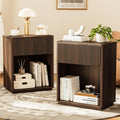 Modern Fluted Nightstand Set of 2 by Unknown