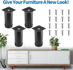 5 Inch Metal Furniture Legs Stainless Steel Adjustable Legs Black Metal Legs - Image 2