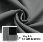 SimpleHome Grey 100% Blackout Curtains Room Darkening Living Room 63 Inch | - Image 7
