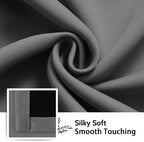 SimpleHome Grey 100% Blackout Curtains Room Darkening Living Room 72 Inch | - Image 7