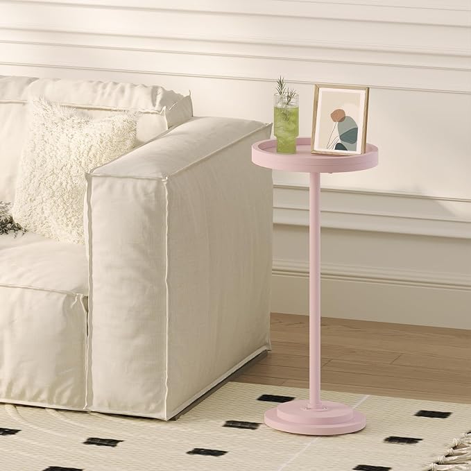 HOOBRO Small Round Side Table, Drink Table, Coffee Martini Table - Image 6